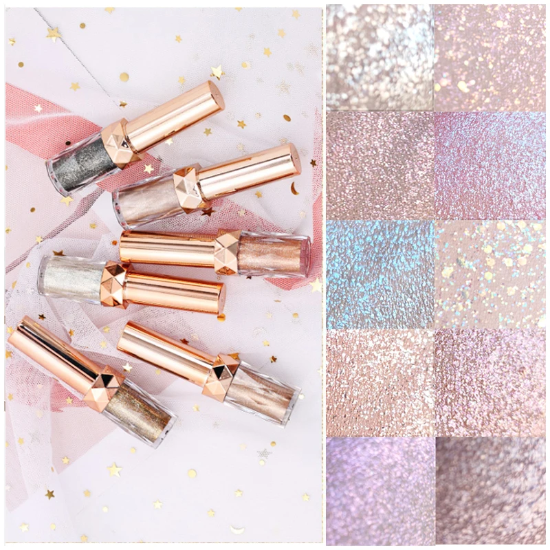 Heng Fang Новые жидкие водонепроницаемые алмазные блестящие тени для макияжа