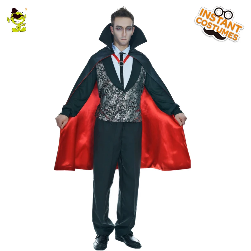 Готический вампир костюм с капюшоном Накидка для мужчин вампира костюмы на