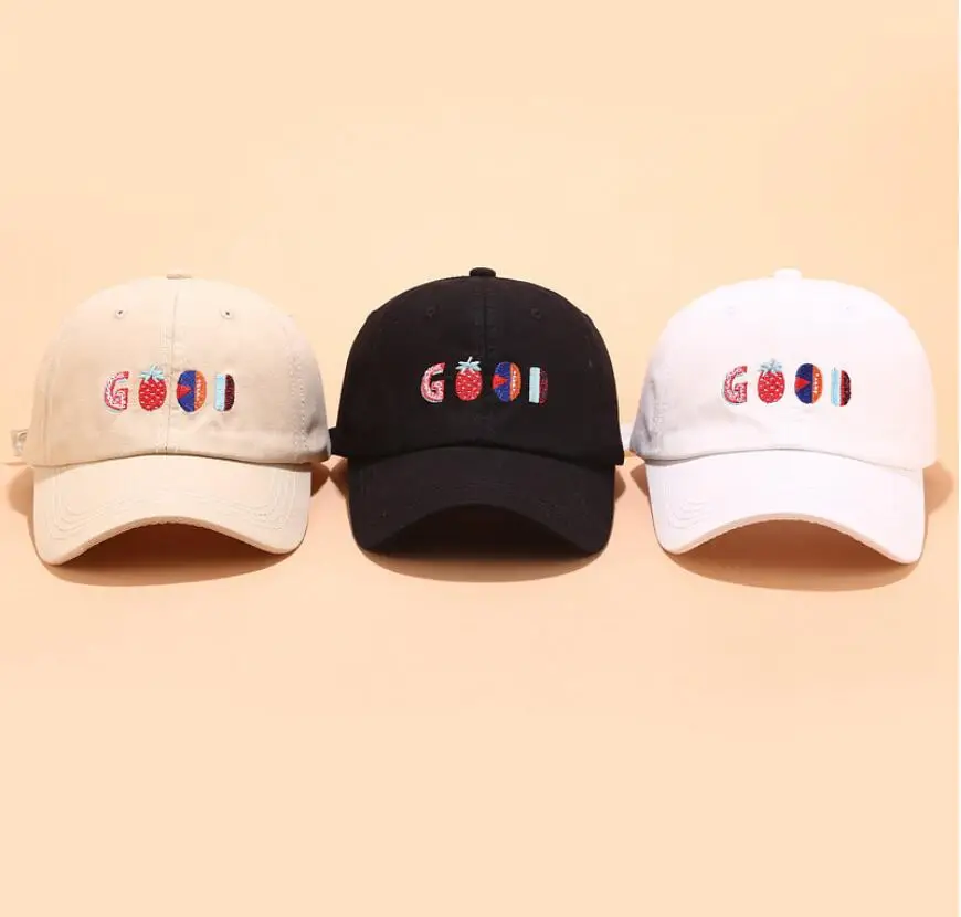 

2019 Fruit GOOD Embroidered Baseball Cap for Women Man summer snapback cap dad hat hip hop cap chapeau