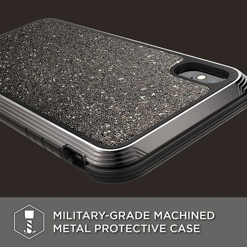 Чехол X-Doria Defense Lux Dropshield для iPhone X, XR, XS, Max, военный класс, противоударный чехол для iPhone XR, XS Max, алюминиевый чехол