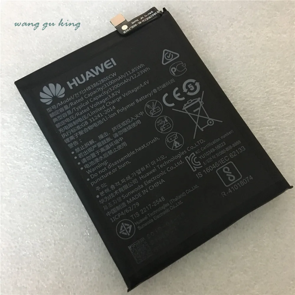 Новый оригинальный HB386280ECW 3200mAh литий ионный аккумулятор для телефона Huawei honor 9 P10