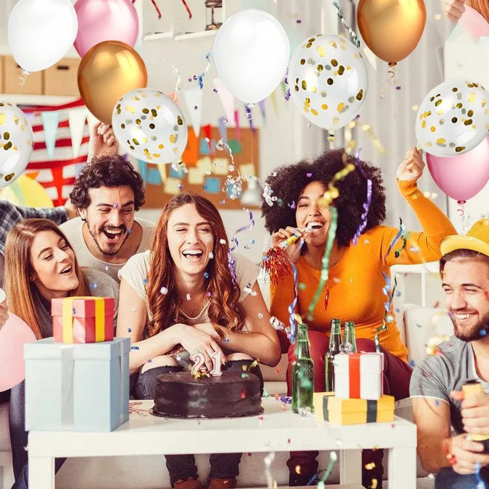 2 комплекта розовый красный с Днем Святого Валентина конфетти воздушные шары