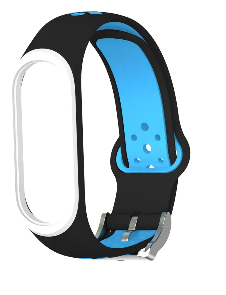 sky blue Смарт mi Band 3 4 Смарт-часы ремешок спортивный силиконовый mi 3 mi 4 умный Браслет для Xiaomi mi band 3 4 band 3 4 браслет Браслет для xiaomi mi Band 3 4 спортивный ремешок часы силиконовый ремешок для xiaomi mi band - Цвет: sky blue