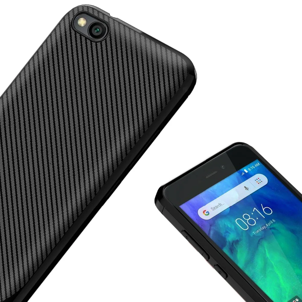 MAKAVO для Xiaomi Redmi Go чехол из углеродного волокна Мягкий силиконовый гибкий чехлы