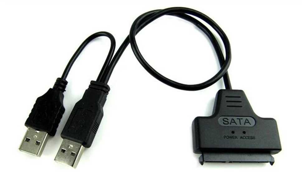 USB 2 0 штекер Sata 22 Pin адаптер кабель 5 дюйма мощность Мобильная коробка для жесткого