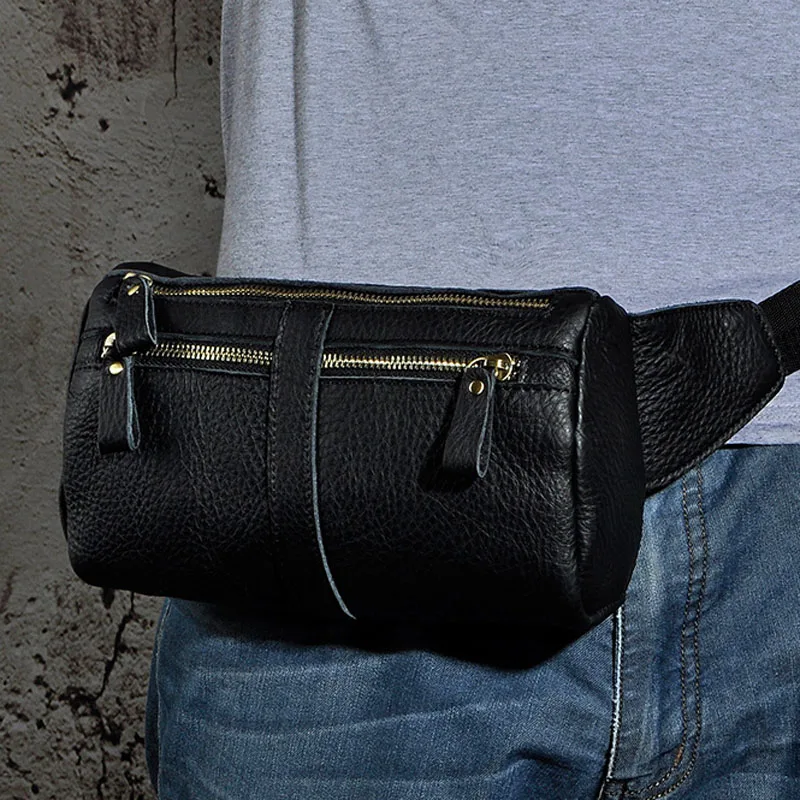 Поясная сумка для мужчин из натуральной кожи высокого качества|hip belt bag|fanny waist
