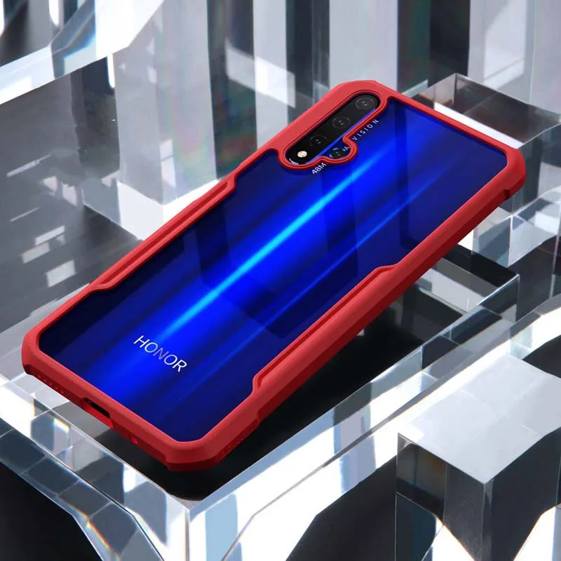 Xundd Роскошный прозрачный чехол для huawei Honor 20, чехол с подушками безопасности, противоударный чехол на заднюю панель для huawei Honor 20 Pro Funda, бизнес-хит