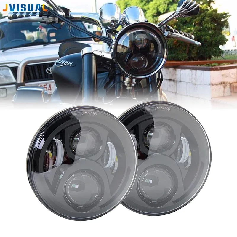 Для Touring 7 &quoth4 led plug &amp play мотоцикл фара проекция 883 стиль освещение Замена для