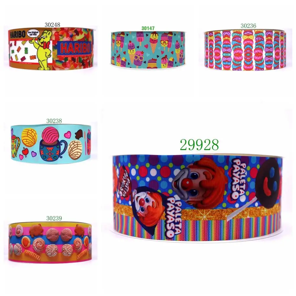 50 ярдов Цветок напечатанный grosgrain ленты 29928
