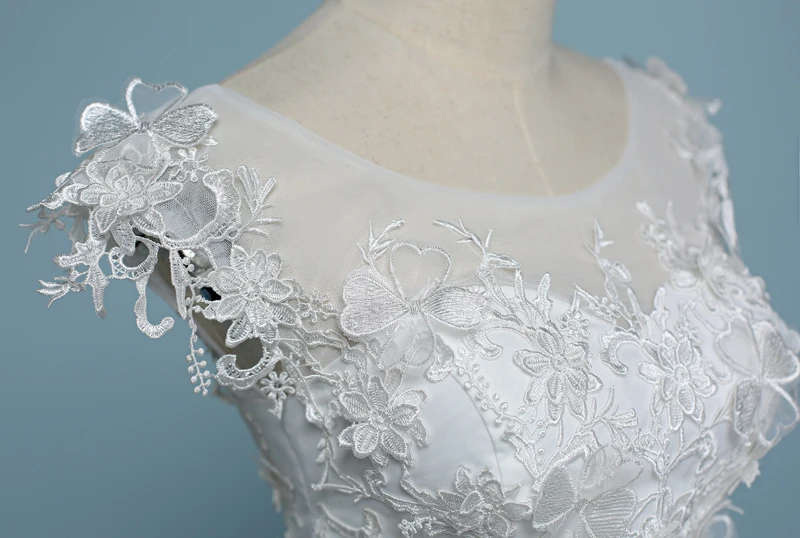 Vestido De Noiva,, кружевное Дешевое модное простое свадебное платье, сделанное аппликатором, сексуальное свадебное платье с открытой спиной и вышивкой