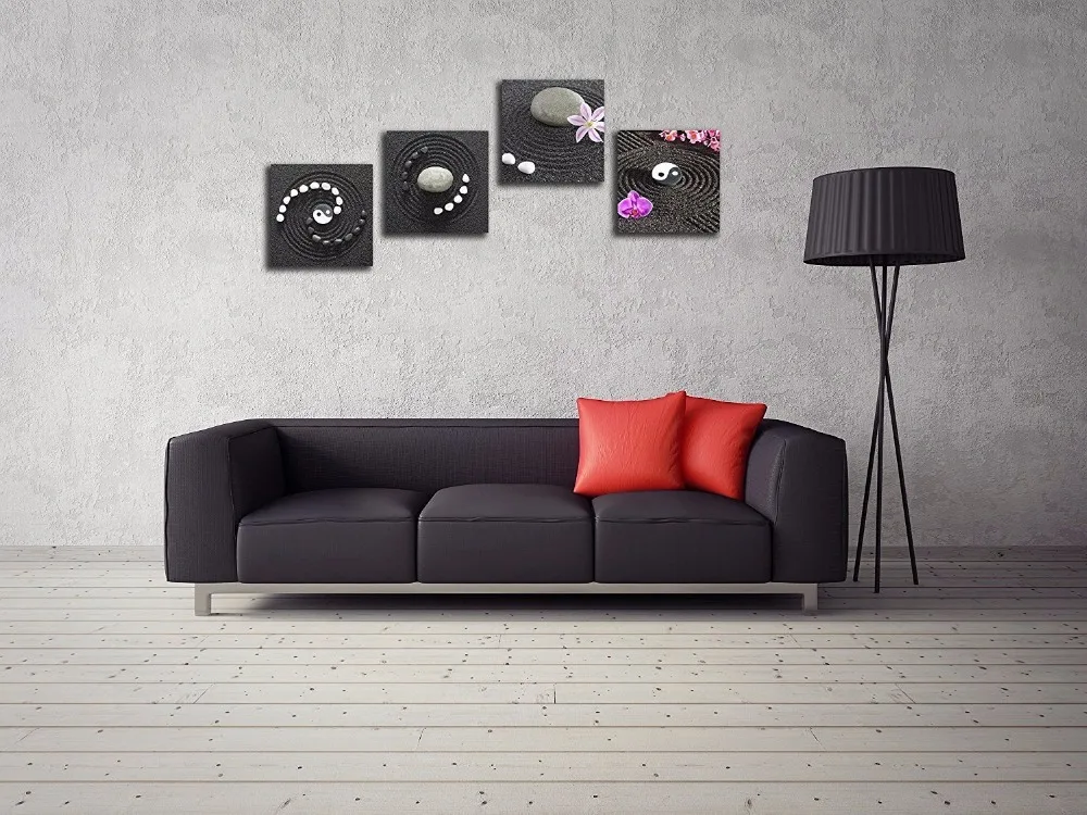Постер с изображением сплетен Zen Stone and Yin Yang картина для домашнего декора