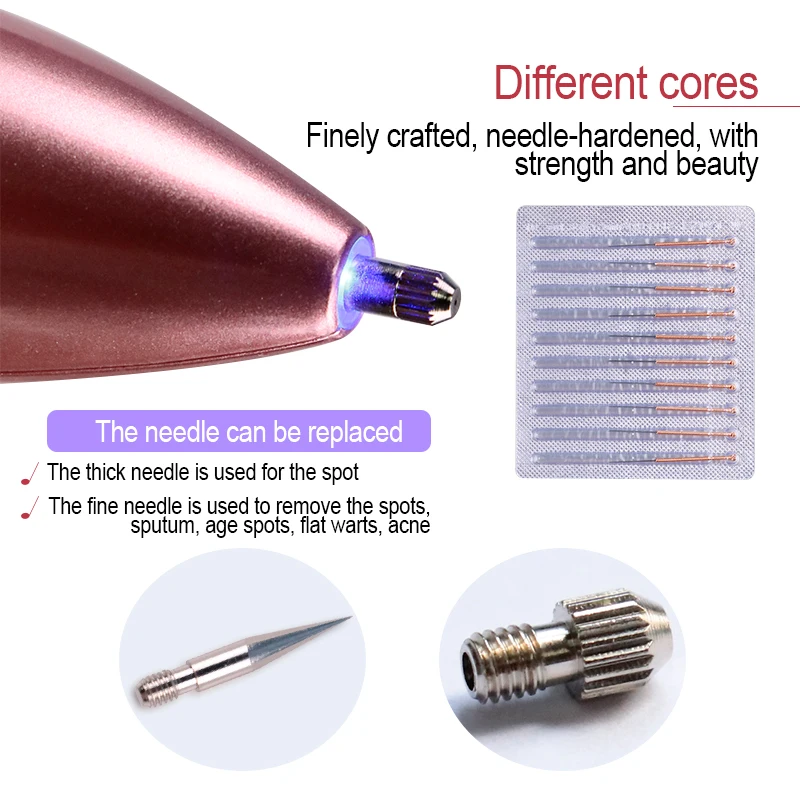 Rose Gold Plasma Pen Laser Skin Mole Removal Dark Spot / Acne /Freckle /Wart Remover No Side Effects Medical Beauty Instrument