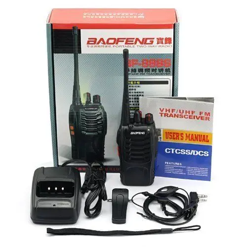 Baofeng BF 888S двухстороннее радио (упаковка из 10) и USB Кабель для программирования (1