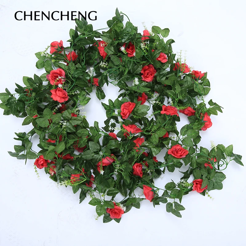 CHENCHENG 2 шт./лот 260 см искусственные розы Искусственные цветы из ротанга Свадебные