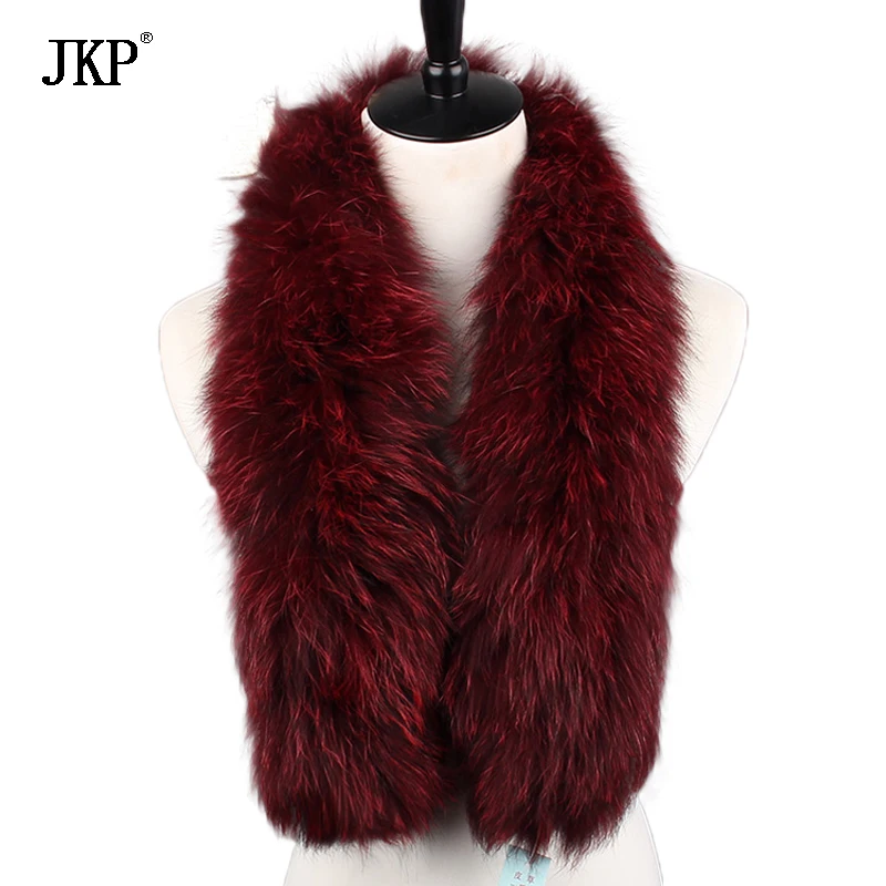 Женский зимний шарф из натурального меха серебряной лисы теплый воротник