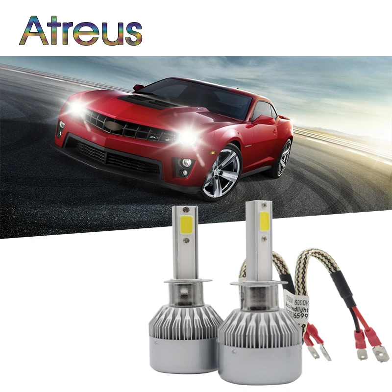 Atreus H1 H3 880 881 светодиодные фары для автомобиля 72 Вт 7600LM/набор конверсионных