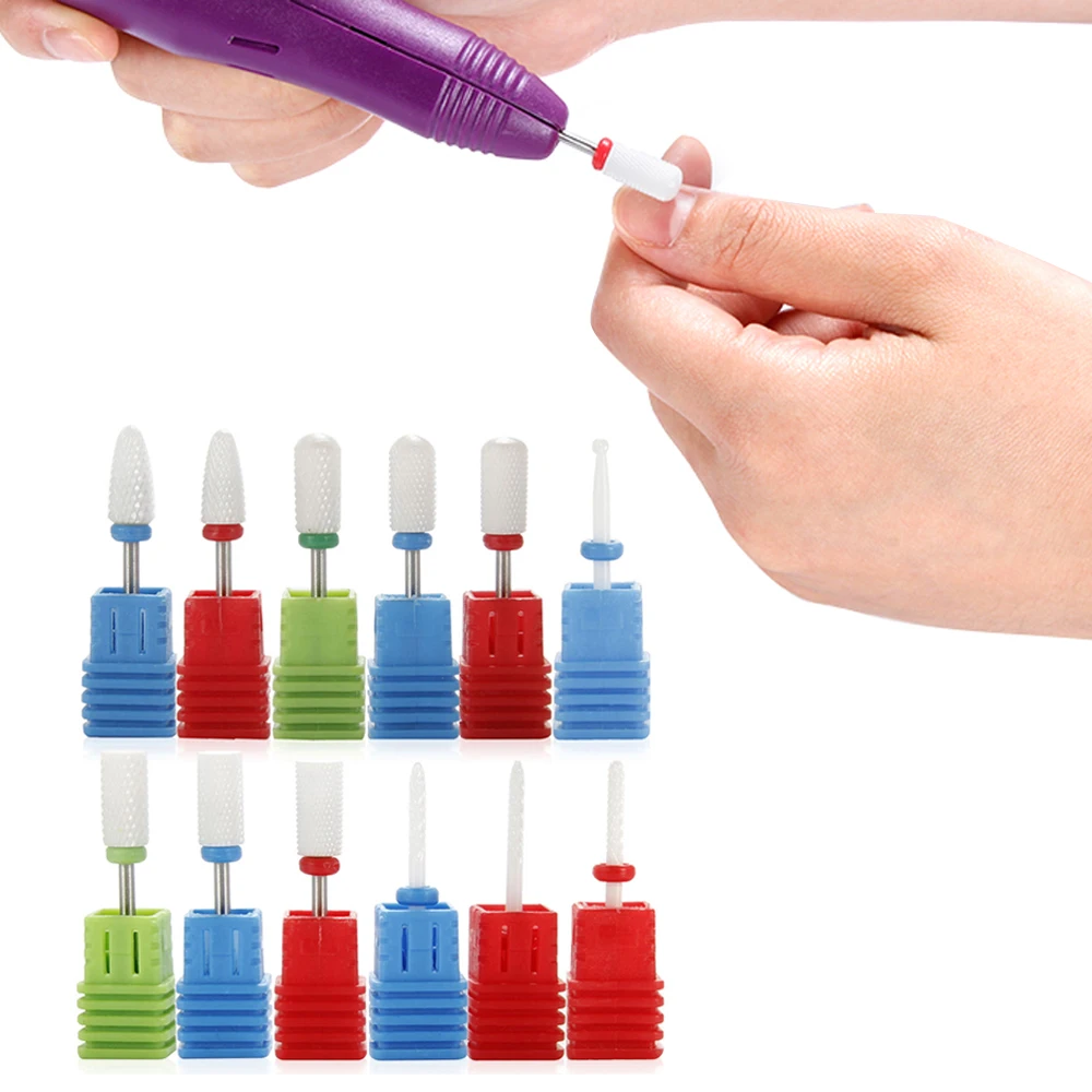 

Ceramic Nail Drill Bit Nail Art Tools Nail Cutter for Electric Manicure Machine Accessories Electric Milling Manicure Cutters