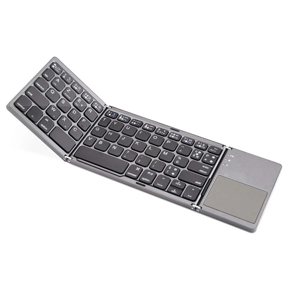 Zienstar AZERTY французский Tri Складная Беспроводная bluetooth клавиатура с Ttouchpad для Ipad Iphone