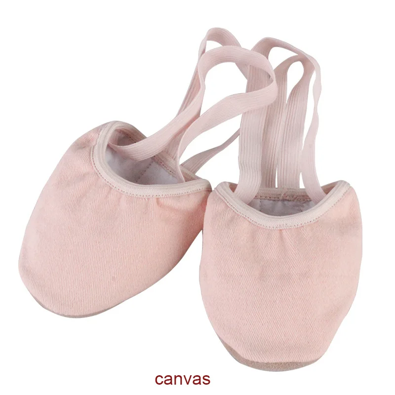 canvas Ushine EU35-42 кожа ткань половина; зимняя обувь с нескользящей подошвой; стретч упражнение для художественной гимнастики Pointe живота балет Обувь для танцев для женщин - Цвет: canvas