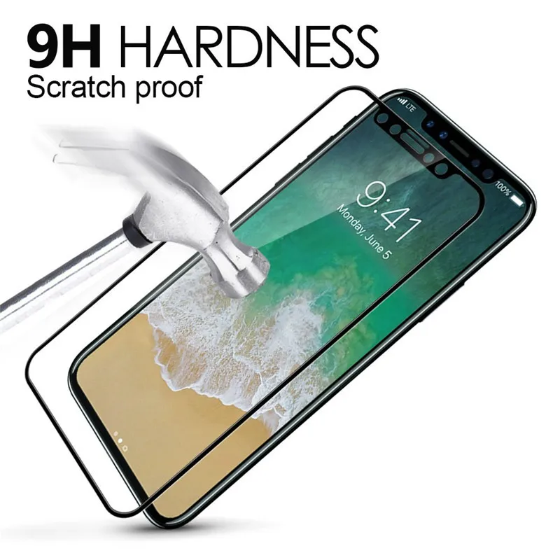 Фото For iPhone X Tempered Glass 9H 3D Full Screen Cover Explosion-proof Protector Film iPhoneX Guard Мобильные телефоны и For iPhone X Tempered Glass 9H 3D Full Screen Cover Explosion-proof Protector Film iPhoneX Guard Мобильные телефоны и