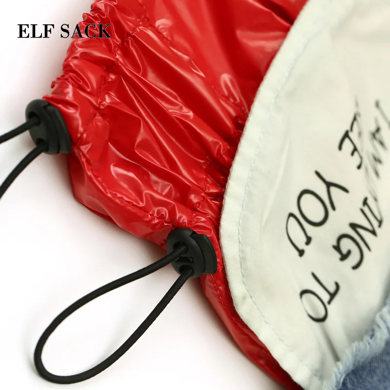 Женская Повседневная мини юбка ELFSACK хлопковая джинсовая с принтом в стиле