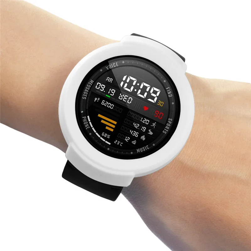 3в1 Huami amazfit 3 verge чехол для смарт-часов Браслет Силиконовый мягкий+ USB зарядное устройство кабель док-станция зарядка+ стекло Защита экрана