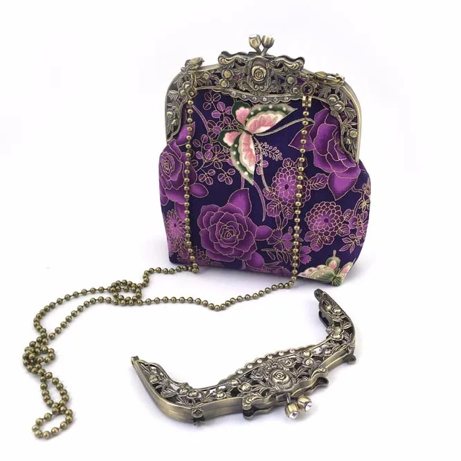 Мода 2016 элегантность металлическая ручка каркас для кошелька винты размером 16 см