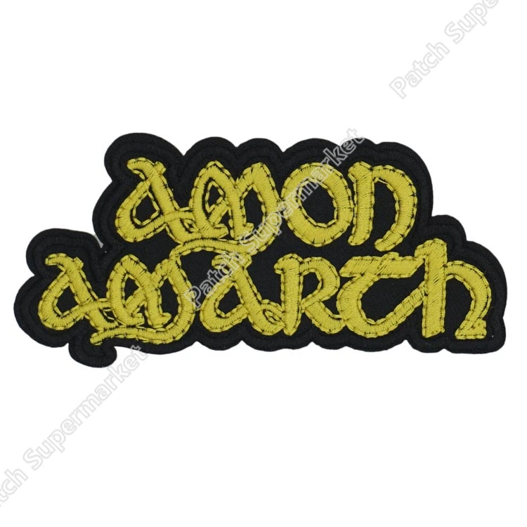 4," Amon Amarth Gold Viking логотип музыкальной группы вышитый Железный на и нашивка на одежду Тяжелая Металлическая Вышивка заплатка для одежды