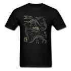 Футболка мужская футболка с изображением динозавра футболка с изображением скелета из коллекции Fossil топы футболки графическая одежда фанки студентов уличная одежда