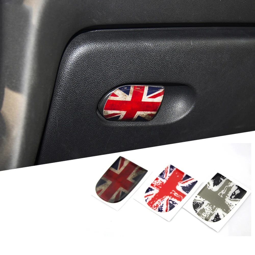 Сумка для перчаток Union Jack, ручка, наклейка, коробка для хранения, застежка, ручная наклейка, наклейка, автомобильный Стайлинг для BMW Mini Cooper JCW ...