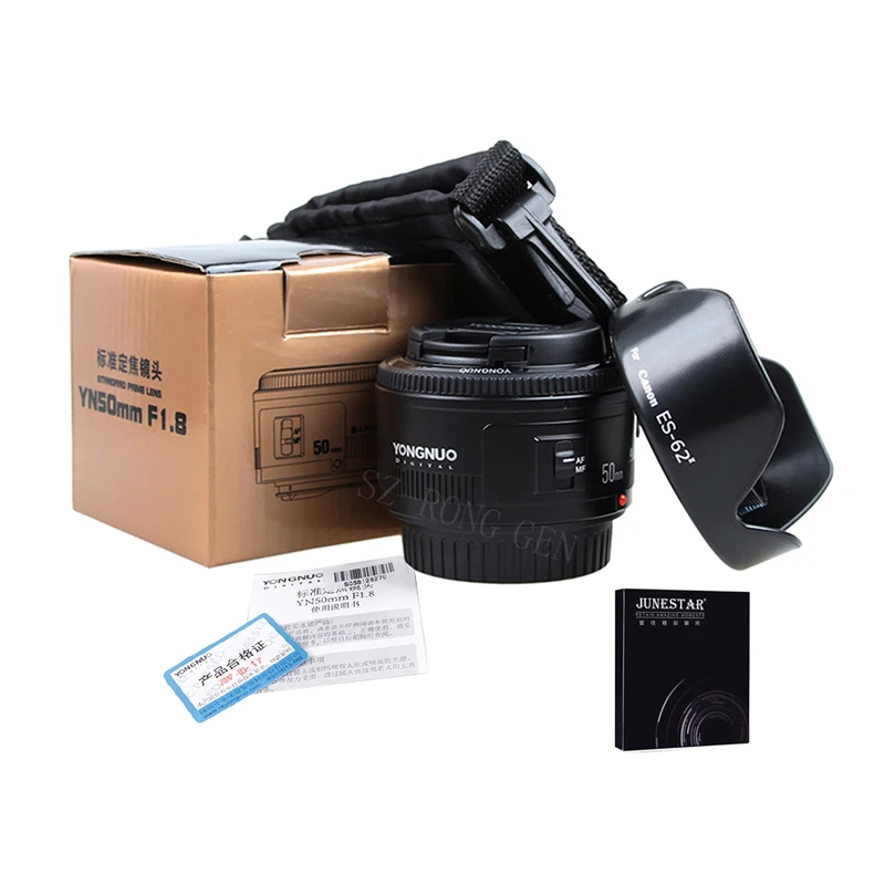 YONGNUO YN50mm объектив с фиксированным фокусом объектив EF 50 мм F/1,8 AF/MF объектив с большой апертурой Автофокус Объектив для Canon 700D 750D 800D 5D Mark