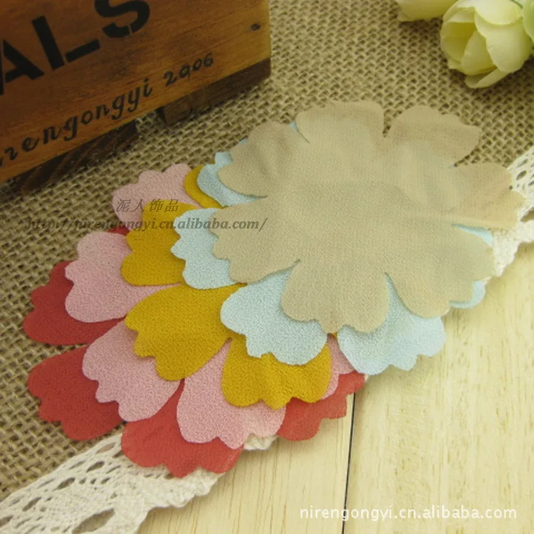 7 9 см розы Камелия шифоновые ткани DIY аксессуары для волос атласная лента 20