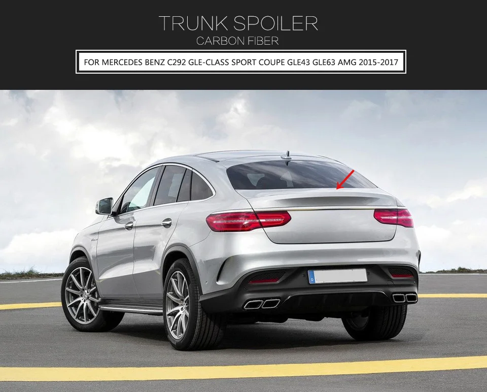Углеродного волокна/FRP задний багажник спойлер крыло для Mercedes-Benz GLE класса GLE320 GLE400 GLE450 GLE500 спортивные 4 двери