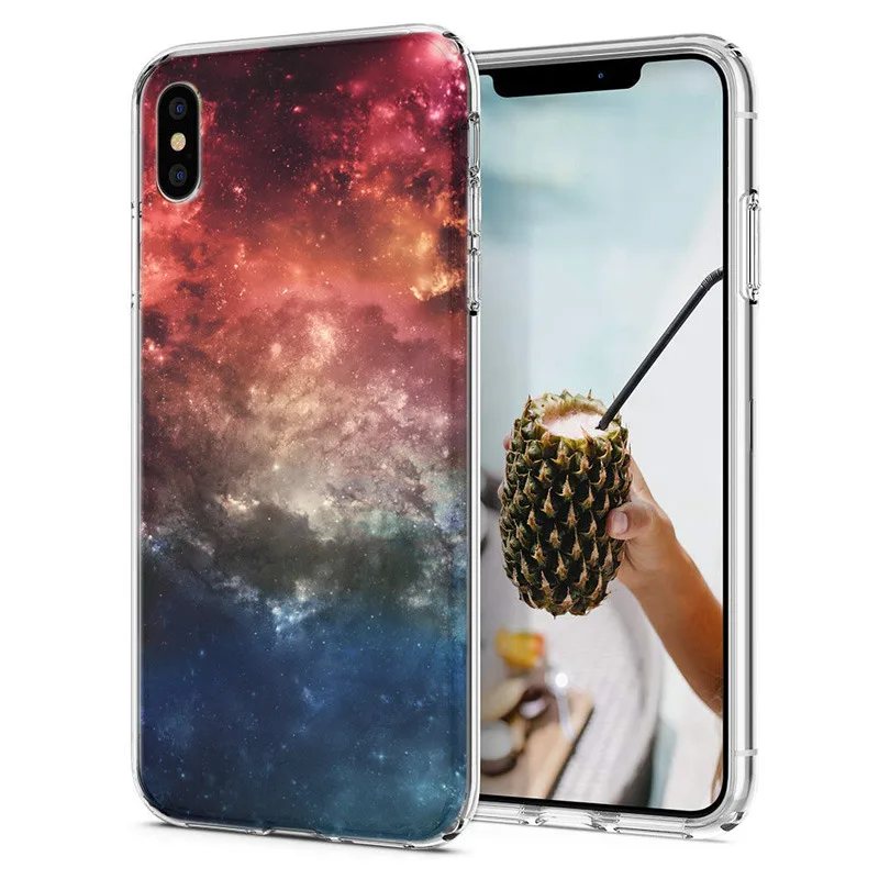 Soft Phone Case For iPhone X XS XR Covers Max TPU Colorful Women Scenery Painted Design Fundas M002 |