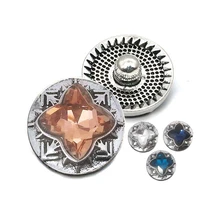 wholesale metal rhinestone snap buttons w137 high heels diy jewelry fit 18mm snap button necklacesbracelets for women