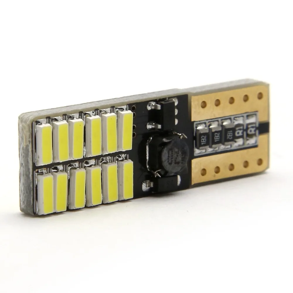 Автомобильные светодиодные лампы T10 w5w 4014 24 SMD canbus для чтения автомобиля/задний