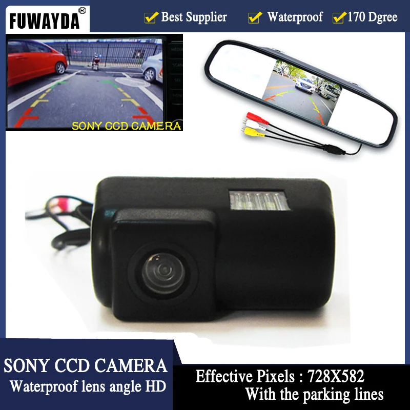 Автомобильная система парковочного монитора FUWAYDA HD 4 3 дюйма CCD светодиодная