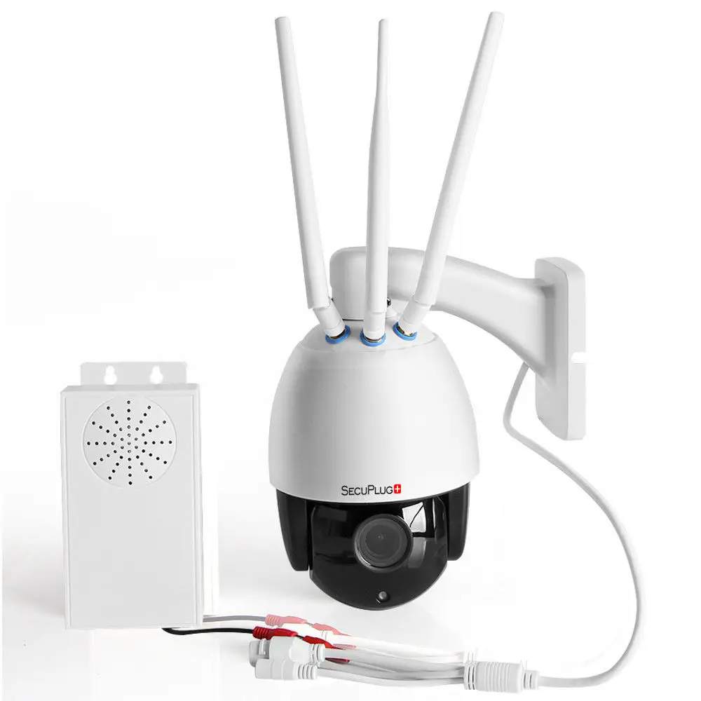 Наружная купольная IP-камера видеонаблюдения с SIM-картой 4G PTZ HD1080P 5-кратный зум