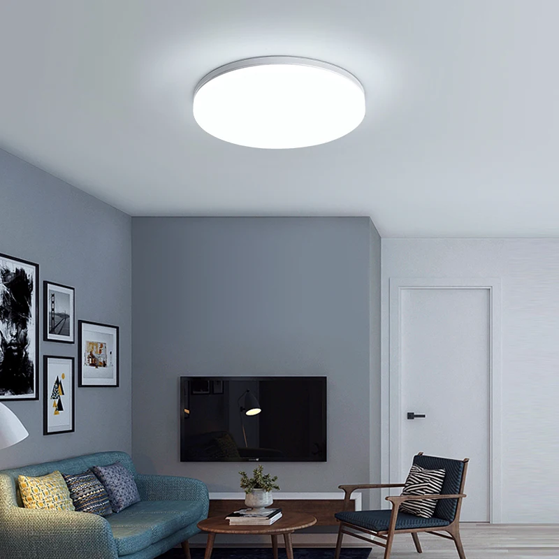 

Ultra-thin LED Ceiling Lamp For Living Room Restaurant Acrylic Surface Mount Bedroom Kitchen Modern Round Flush Panel Lights