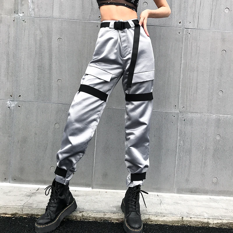 Брюки Харадзюку Для женщин 2019 Новый Повседневное Высокая Талия Женская мода