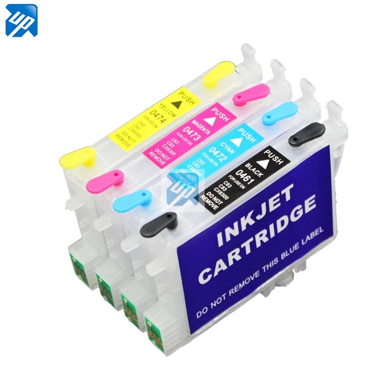 5 комплектов T0461 refillable патрон чернил для принтера epson C83 C85 CX4500 CX6500 CX6300 C63 C65 CX3500