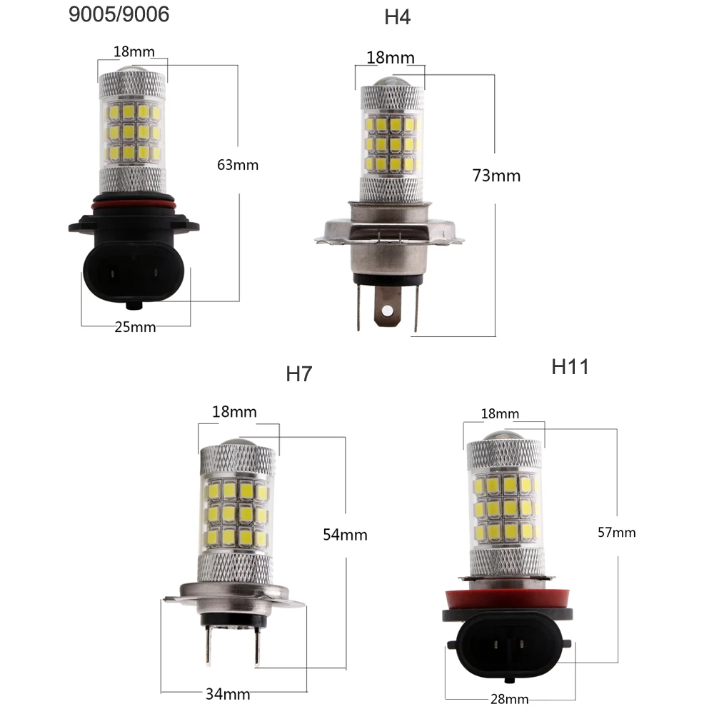 YM E Bright 1 шт. 2835 42 SMD H11 9006 9005 H7 H4 9 28V противотуманная фара Замена фары лампа дальнего