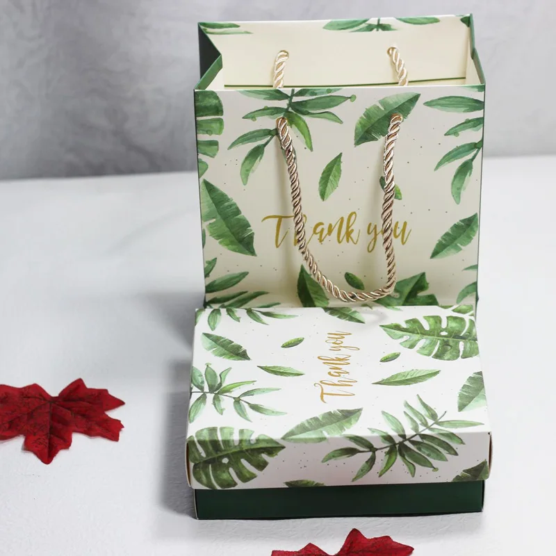 10 комплектов изысканная Подарочная коробка набор маленькая бумажная сумка-тоут