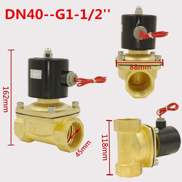 Газ Вода Пневматический электромагнитный клапан воды, воздуха DC/24 V/12 V AC/220 V 2W-06/08/10/15/20/25/32/40/50, NC, 2 варианта