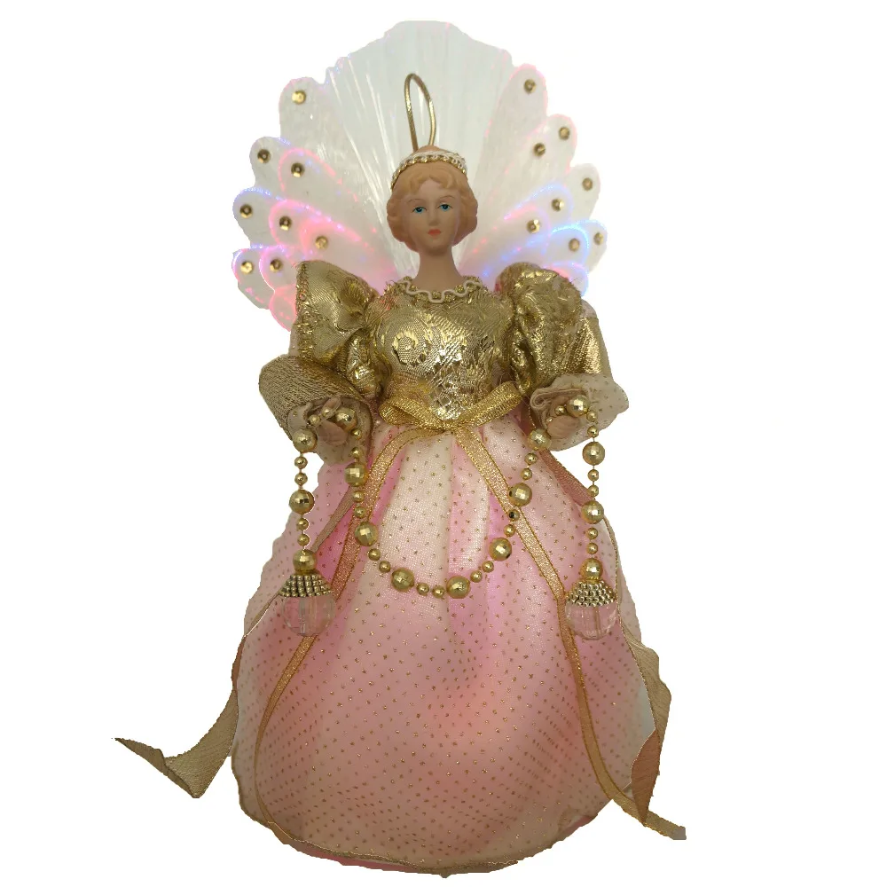 Топпер для рождественской елки Cosette волоконно оптический Ангел украшения дома