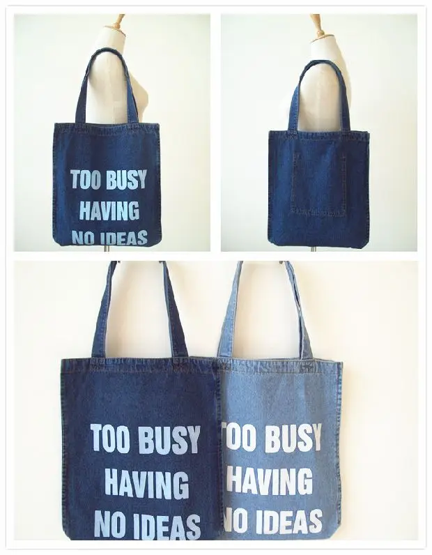 Модные Простые винтажные джинсы с принтом джинсовые женские сумки для девочек