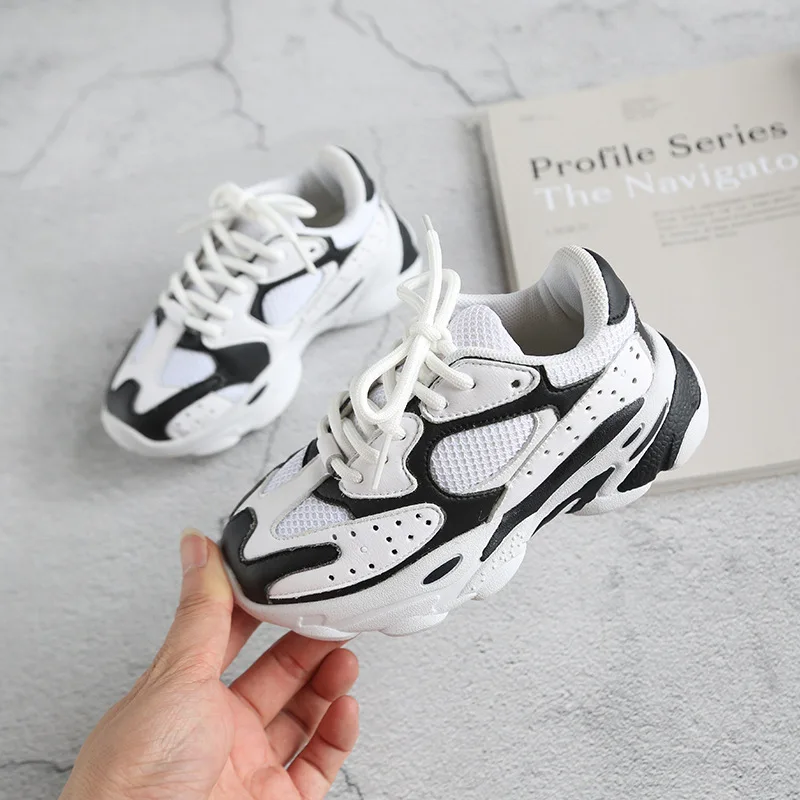 2021 Boys Girls Lace-Up Sneakers Baby/Toddler/Little/Big Kid Sport School Trainers Children Clunky Brand Casual Fashion Shoes | Детская