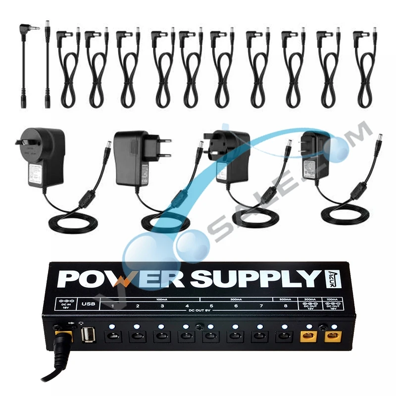 Азор AP-01 эффектов Питание высокая частота 18V 1A Вход USB Выход 10 изолированный Выход s азор гитарная педаль Питание