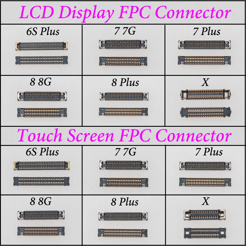 Cltgxdd ЖК дигитайзер/сенсорный экран разъем FPC для iPhone 6S plus 7 7Plus 8 8Plus X материнская