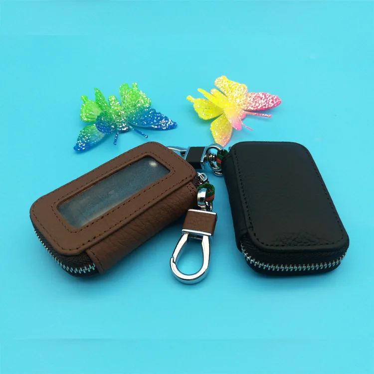 

New Key Holder Wallet Genuine Leather Unisex Solid Key Wallet Key Organizer Bag Car Housekeeper Wallet Key Holder 30